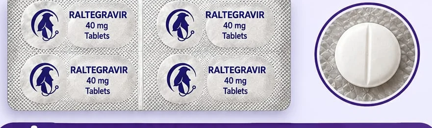 Raltegravir tablets in a blister strip, dispensed by Veterinary Falcon